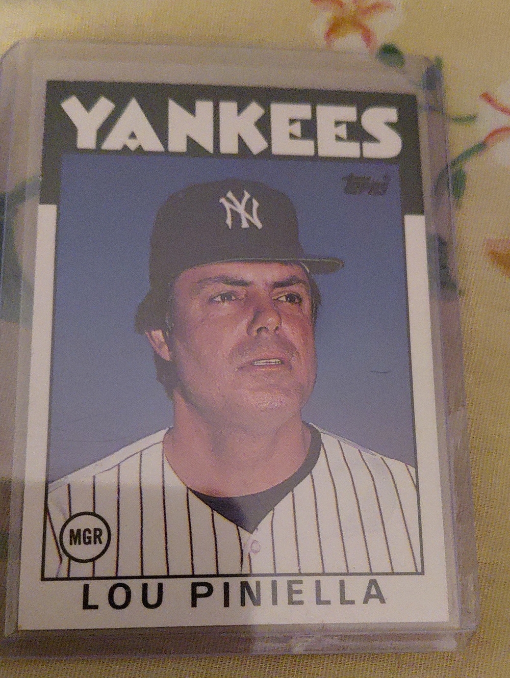 Blue Yankees Baseball Card Protective Sleeve - Unknown Brand